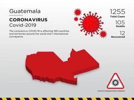 mapa do país afetado pela guatemala de disseminação de coronavírus vetor
