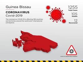 guiné-bissau afetou o mapa do país da disseminação do coronavírus vetor