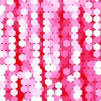 fundo abstrato de bokeh de cristal de hexágonos rosa e branco, vetor