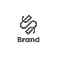 logotipo minimalista moderno simples com sinergia da letra s vetor