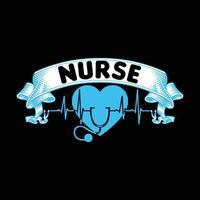 desenho de camiseta de enfermeira vetor