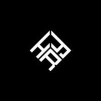 design de logotipo de carta hry em fundo preto. hry conceito de logotipo de letra de iniciais criativas. design de letra hry. vetor