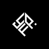 design de logotipo de carta yfp em fundo preto. conceito de logotipo de letra de iniciais criativas yfp. design de letra yfp. vetor