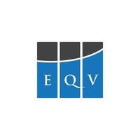 design de logotipo de carta eqv em fundo branco. conceito de logotipo de letra de iniciais criativas eqv. design de letra eqv. vetor