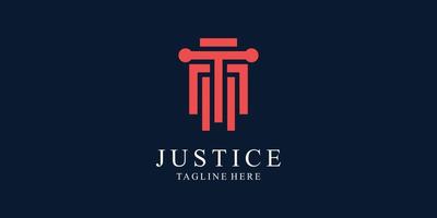 vetor de conceito de design de logotipo de lei, advogado, escritório de advocacia, justiça