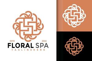 design de logotipo de ornamento de spa floral carta s, vetor de logotipos de identidade de marca, logotipo moderno, modelo de ilustração vetorial de designs de logotipo