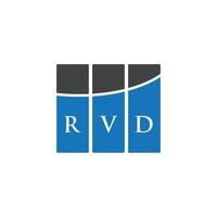 design de logotipo de carta rvd em fundo branco. conceito de logotipo de letra de iniciais criativas rvd. design de letra rvd. vetor