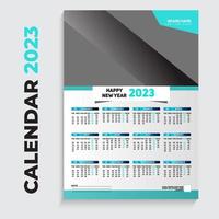 modelo de design de calendário de parede azul de negócios corporativos modernos 2023 download gratuito vetor
