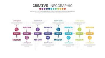 design de elementos infográficos para 8 opções, pode ser usado para o conceito de negócios vetor