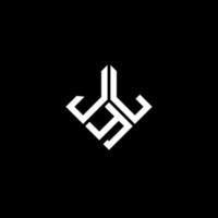 design de logotipo de carta jyl em fundo preto. conceito de logotipo de letra de iniciais criativas jyl. design de letra jyl. vetor