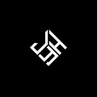 design de logotipo de carta jyh em fundo preto. conceito de logotipo de carta de iniciais criativas jyh. projeto de letra jyh. vetor