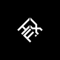 design de logotipo de carta hfx em fundo preto. conceito de logotipo de letra de iniciais criativas hfx. design de letra hfx. vetor