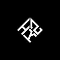 design de logotipo de letra hkz em fundo preto. conceito de logotipo de letra de iniciais criativas hkz. design de letra hkz. vetor