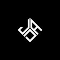 design de logotipo de carta jda em fundo preto. conceito de logotipo de letra de iniciais criativas jda. design de letra jda. vetor