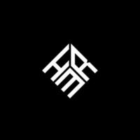 design de logotipo de carta hmr em fundo preto. conceito de logotipo de letra de iniciais criativas hmr. design de letra hmr. vetor