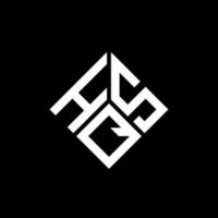 design de logotipo de letra hqs em fundo preto. conceito de logotipo de letra de iniciais criativas hqs. design de letra hqs. vetor