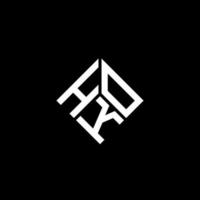 design de logotipo de letra hko em fundo preto. conceito de logotipo de letra de iniciais criativas hko. design de letra hko. vetor