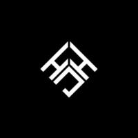 design de logotipo de carta hjh em fundo preto. hjh conceito de logotipo de letra de iniciais criativas. design de letra hjh. vetor