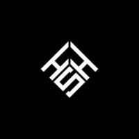 design de logotipo de letra hsh em fundo preto. conceito de logotipo de letra de iniciais criativas hsh. design de letra hsh. vetor