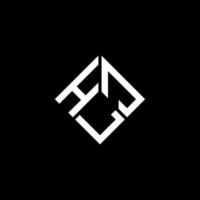 design de logotipo de carta hlj em fundo preto. conceito de logotipo de letra de iniciais criativas hlj. design de letra hlj. vetor