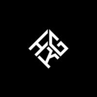 hkg carta design de logotipo em fundo preto. hkg conceito de logotipo de letra de iniciais criativas. design de letra hkg. vetor