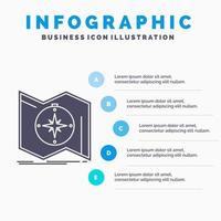 infográfico de navegação de negócios azul e branco vetor