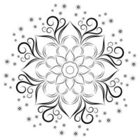 flor de mandala com detalhes de onda
