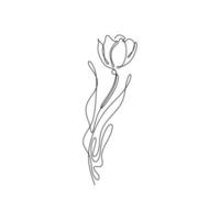 flor abstrata tulipa desenho de linha contínua arte singular estética simples perfeita para impressão, decoração de parede, capa de telefone, camisa, adesivo, travesseiro, acrílico, borda, papel de parede, casamento