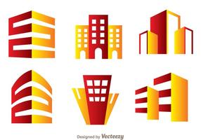Vermelho e Orange Hotels Logo Vector