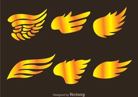 Vetores do logotipo do ouro Hawk Wing