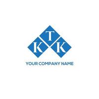 design de logotipo de letra ktk em fundo branco. conceito de logotipo de letra de iniciais criativas ktk. design de letras ktk. vetor
