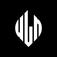 design de logotipo de carta de círculo wlm com forma de círculo e elipse. letras de elipse wlm com estilo tipográfico. as três iniciais formam um logotipo circular. wlm círculo emblema abstrato monograma carta marca vetor. vetor