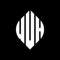 design de logotipo de carta de círculo wvh com forma de círculo e elipse. letras de elipse wvh com estilo tipográfico. as três iniciais formam um logotipo circular. wvh círculo emblema abstrato monograma carta marca vetor. vetor