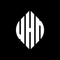 design de logotipo de letra de círculo wxm com forma de círculo e elipse. letras de elipse wxm com estilo tipográfico. as três iniciais formam um logotipo circular. wxm círculo emblema abstrato monograma carta marca vetor. vetor