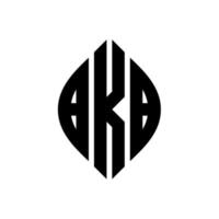 design de logotipo de letra de círculo bkb com forma de círculo e elipse. letras de elipse bkb com estilo tipográfico. as três iniciais formam um logotipo circular. bkb círculo emblema abstrato monograma carta marca vetor. vetor