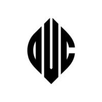 design de logotipo de letra de círculo dvc com forma de círculo e elipse. letras de elipse dvc com estilo tipográfico. as três iniciais formam um logotipo circular. dvc círculo emblema abstrato monograma carta marca vetor. vetor