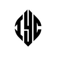 design de logotipo de carta de círculo ixc com forma de círculo e elipse. letras de elipse ixc com estilo tipográfico. as três iniciais formam um logotipo circular. ixc círculo emblema abstrato monograma carta marca vetor. vetor