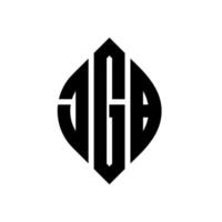 design de logotipo de carta de círculo jgb com forma de círculo e elipse. letras de elipse jgb com estilo tipográfico. as três iniciais formam um logotipo circular. jgb círculo emblema abstrato monograma carta marca vetor. vetor