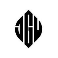 design de logotipo de letra de círculo jgv com forma de círculo e elipse. letras de elipse jgv com estilo tipográfico. as três iniciais formam um logotipo circular. jgv círculo emblema abstrato monograma carta marca vetor. vetor