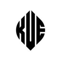 kve design de logotipo de carta de círculo com forma de círculo e elipse. kve letras de elipse com estilo tipográfico. as três iniciais formam um logotipo circular. kve círculo emblema abstrato monograma carta marca vetor. vetor