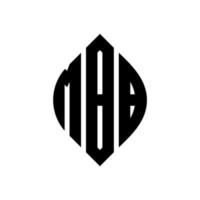 design de logotipo de carta de círculo mbb com forma de círculo e elipse. letras de elipse mbb com estilo tipográfico. as três iniciais formam um logotipo circular. mbb círculo emblema abstrato monograma carta marca vetor. vetor