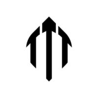 design de logotipo de letra de círculo ttt com forma de círculo e elipse. letras de elipse ttt com estilo tipográfico. as três iniciais formam um logotipo circular. ttt círculo emblema abstrato monograma carta marca vetor. vetor