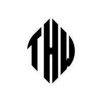 design de logotipo de carta de círculo txw com forma de círculo e elipse. letras de elipse txw com estilo tipográfico. as três iniciais formam um logotipo circular. txw círculo emblema abstrato monograma carta marca vetor. vetor