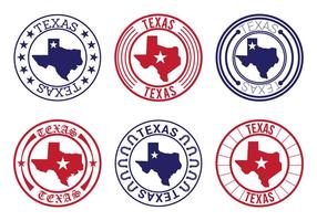 Vetores do emblema do mapa de texas