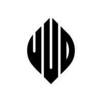 design de logotipo de carta de círculo vvd com forma de círculo e elipse. letras de elipse vvd com estilo tipográfico. as três iniciais formam um logotipo circular. vvd círculo emblema abstrato monograma carta marca vetor. vetor