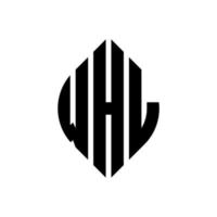 whl círculo carta logotipo design com forma de círculo e elipse. letras de elipse whl com estilo tipográfico. as três iniciais formam um logotipo circular. whl círculo emblema abstrato monograma carta marca vetor. vetor