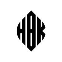 design de logotipo de letra de círculo xbk com forma de círculo e elipse. letras de elipse xbk com estilo tipográfico. as três iniciais formam um logotipo circular. xbk círculo emblema abstrato monograma carta marca vetor. vetor