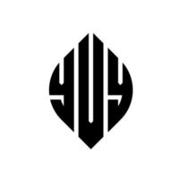 design de logotipo de carta de círculo yvy com forma de círculo e elipse. letras de elipse yvy com estilo tipográfico. as três iniciais formam um logotipo circular. yvy círculo emblema abstrato monograma carta marca vetor. vetor