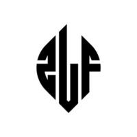 zlf design de logotipo de letra de círculo com forma de círculo e elipse. zlf letras de elipse com estilo tipográfico. as três iniciais formam um logotipo circular. zlf círculo emblema abstrato monograma carta marca vetor. vetor