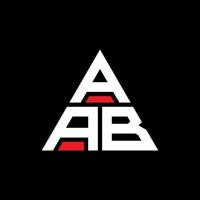 design de logotipo de letra de triângulo aab com forma de triângulo. monograma de design de logotipo de triângulo aab. modelo de logotipo de vetor de triângulo aab com cor vermelha. logotipo triangular aab logotipo simples, elegante e luxuoso.